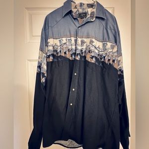 Vintage cowboy button-up
